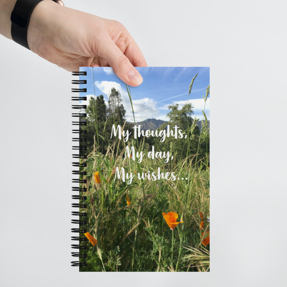 My thoughts, My day, My wishes - notebook